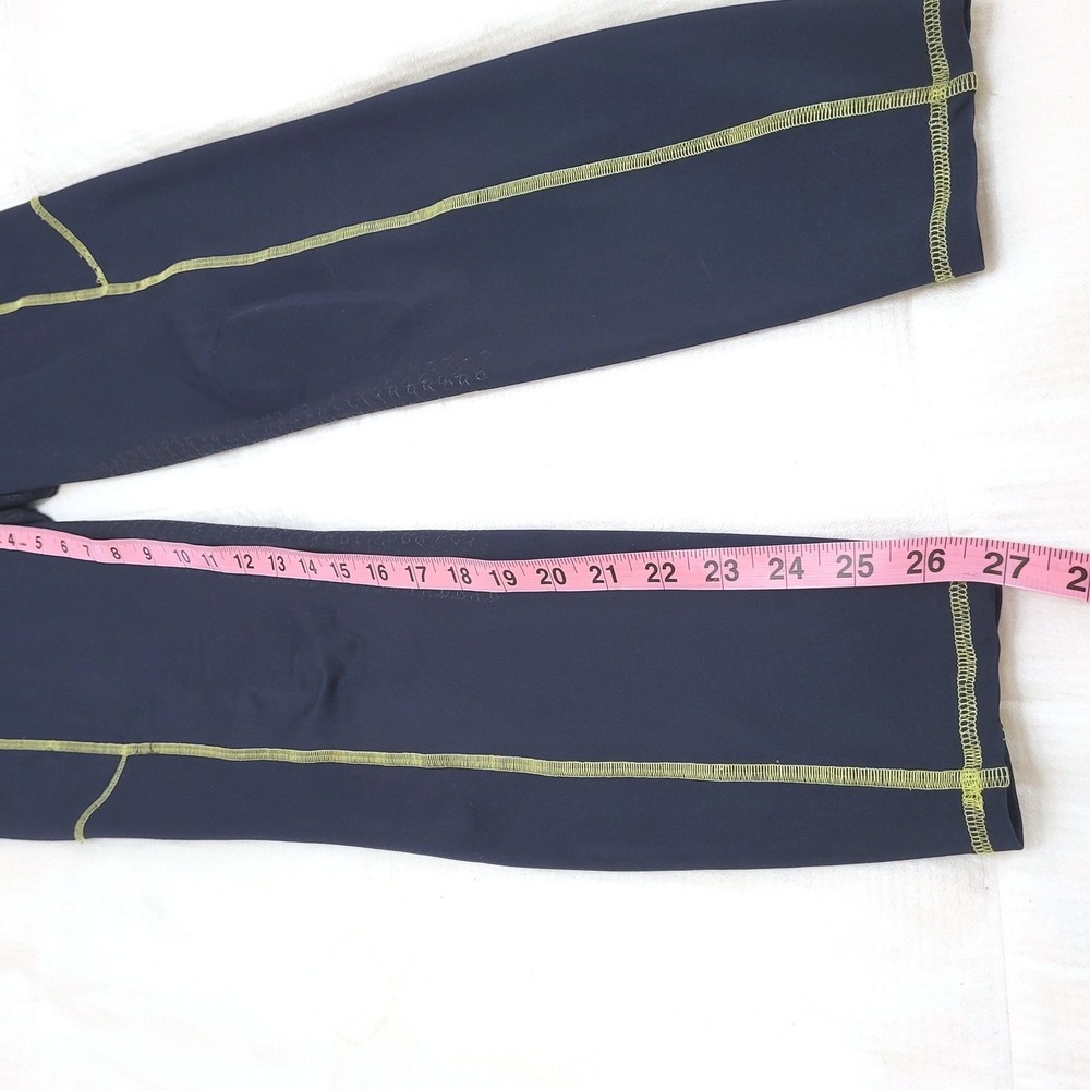Dover Saddlery Navy Yellow Full Seat Silicone Grip Equestrian Riding Tights M - Picture 9 of 10